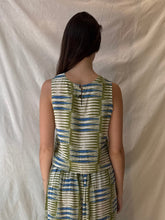 Load image into Gallery viewer, Green Blue Geo Crop Top Maelu Designs