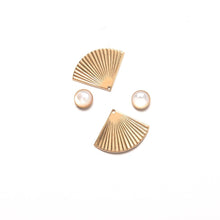 Load image into Gallery viewer, Mother of Pearl Studs with Pleat Jackets Michelle Starbuck Designs