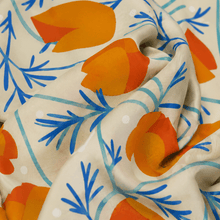 Load image into Gallery viewer, California Poppies Scarf | Silk Scarf | Women's Bandana Voyager Silk - Silk Scarves