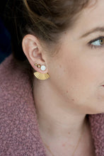 Load image into Gallery viewer, Mother of Pearl Studs with Pleat Jackets Michelle Starbuck Designs