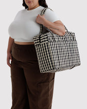 Load image into Gallery viewer, Cloud Carry-On - Black And Cream Gingham Baggu