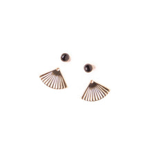 Load image into Gallery viewer, Onyx Mini Pleat Jacket Earrings Michelle Starbuck Designs