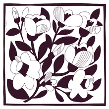 Load image into Gallery viewer, Vintage Floral Scarf | 100% Silk | Black White Scarf Voyager Silk - Silk Scarves