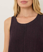 Load image into Gallery viewer, Women's Linen Easy Tank Dress Pact X-Large Yarn Dye Rich Plum