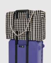 Load image into Gallery viewer, Cloud Carry-On - Black And Cream Gingham Baggu