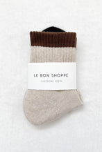 Load image into Gallery viewer, COLOR BLOCK SOCKS - BLACK COFFEE Le Bon Shoppe