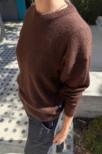 Load image into Gallery viewer, Cecile Crew Neck Mohair Sweater - Espresso