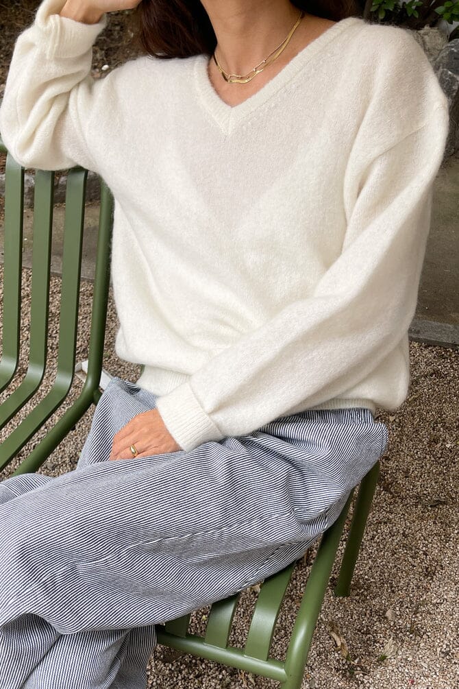 James Mohair Sweater in Snow White James Mohair Sweater in Snow White