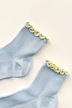 Load image into Gallery viewer, THE PETITE RUFFLED MODAL SOCKS - Baby Blue Le Bon Shoppe