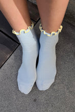 Load image into Gallery viewer, THE PETITE RUFFLED MODAL SOCKS - Baby Blue Le Bon Shoppe