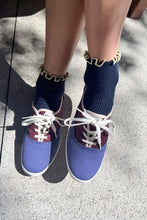 Load image into Gallery viewer, THE PETITE RUFFLED MODAL SOCKS - navy Le Bon Shoppe