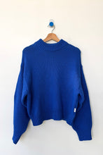 Load image into Gallery viewer, Zoe Cotton Sweater - Cobalt Le Bon Shoppe