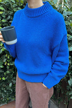 Load image into Gallery viewer, Zoe Cotton Sweater - Cobalt Le Bon Shoppe