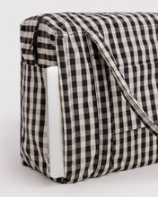 Load image into Gallery viewer, Cloud Carry-On - Black And Cream Gingham Baggu