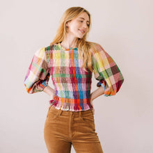 Load image into Gallery viewer, Harbor Plaid Hali Top Sunshine Tienda