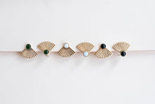 Load image into Gallery viewer, Onyx Mini Pleat Jacket Earrings Michelle Starbuck Designs