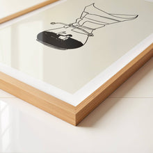 Load image into Gallery viewer, Pour Over Coffee & Mermaid Minimal Art Print Tumbleweed Design Studio