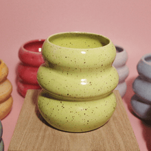 Load image into Gallery viewer, Curvy Cup Lai Ceramics Chartreuse