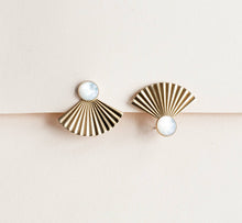 Load image into Gallery viewer, Mother of Pearl Studs with Pleat Jackets Michelle Starbuck Designs