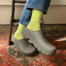 Load image into Gallery viewer, Crew Socks - Celeste in Sunny Yellow &amp; Neon Jenny Pennywood 
