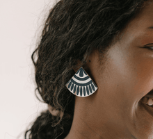 Load image into Gallery viewer, Navy Tile Earrings Sunshine Tienda 
