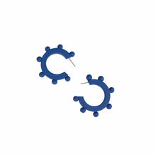 Load image into Gallery viewer, Navy Bead Hoops Sunshine Tienda 
