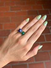 Load image into Gallery viewer, Double Stack Green Onyx and Lapis Rings Fossil and Hide 
