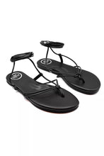 Load image into Gallery viewer, Wrap sandal - Black Soleil sea 
