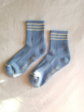 Load image into Gallery viewer, Girlfriend Socks Le Bon Shoppe Parisian Blue 
