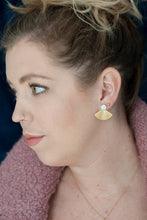Load image into Gallery viewer, Mother of Pearl Studs with Pleat Jackets Michelle Starbuck Designs 
