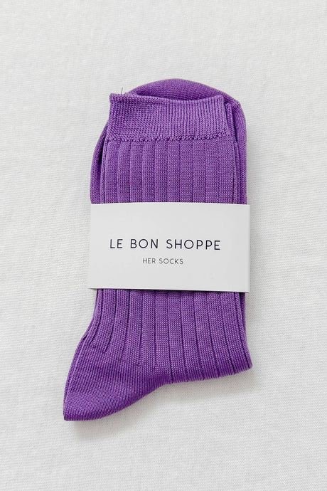 Her Socks - Mercerized Combed Cotton Rib Le Bon Shoppe 