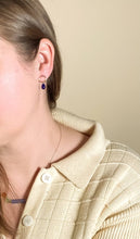 Load image into Gallery viewer, Cobalt Glass Teardrop Studs Michelle Starbuck Designs 
