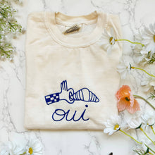 Load image into Gallery viewer, Embroidered Oui French Croissant Shirt Plantiful Design Co 
