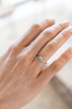 Load image into Gallery viewer, Turquoise Stacking Ring in Gold The Land of Salt 
