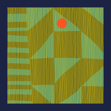 Load image into Gallery viewer, Rising Sun Geometric | Women's Silk Scarf | Square Scarf Voyager Silk - Silk Scarves 
