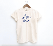 Load image into Gallery viewer, Embroidered Oui French Croissant Shirt Plantiful Design Co 
