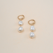 Load image into Gallery viewer, Double Pearl Hoops May Martin 

