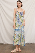 Load image into Gallery viewer, Sleeveless Printed Textured Maxi Dress En Crème 
