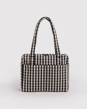 Load image into Gallery viewer, Small Cloud Carry-On - Black And Cream Gingham Baggu 

