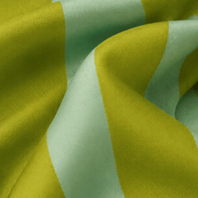 Load image into Gallery viewer, Green Striped Scarf 100% Silk | Silk Scarf | Striped Scarf Voyager Silk - Silk Scarves 
