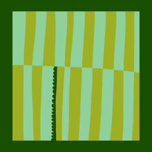 Load image into Gallery viewer, Green Striped Scarf 100% Silk | Silk Scarf | Striped Scarf Voyager Silk - Silk Scarves 
