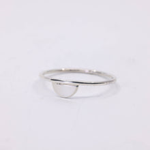 Load image into Gallery viewer, Dainty Half Moon Ring in Sterling Silver The Land of Salt 
