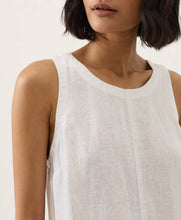 Load image into Gallery viewer, Women's Linen Easy Tank Dress Pact Small White 
