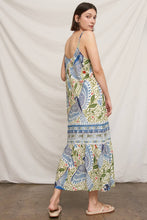 Load image into Gallery viewer, Sleeveless Printed Textured Maxi Dress En Crème 
