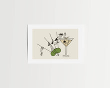 Load image into Gallery viewer, "Pole Vault" Vintage Martini Wall Art Print Tumbleweed Design Studio 
