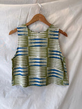Load image into Gallery viewer, Green Blue Geo Crop Top Maelu Designs 

