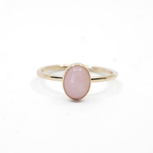 Load image into Gallery viewer, Pink Opal Oval Ring in Gold Filled The Land of Salt 

