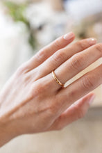 Load image into Gallery viewer, Thick Hammered Stacking Ring in Gold Filled The Land of Salt 

