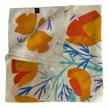 Load image into Gallery viewer, California Poppies Scarf | Silk Scarf | Women's Bandana Voyager Silk - Silk Scarves 
