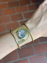 Load image into Gallery viewer, Abalone Cuff Fossil and Hide 
